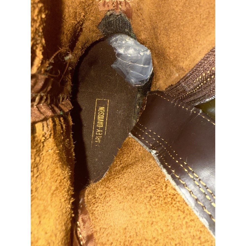 Harley-Davidson W Auburn Harness Brown Leather Stud Zippered Motorcycle Boot 8 - Picture 15 of 16